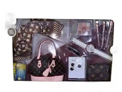 Модный набор аксессуаров для девочек (сумка, часы, косметика)