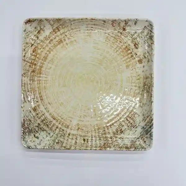 Плоская квадратная тарелка 27см