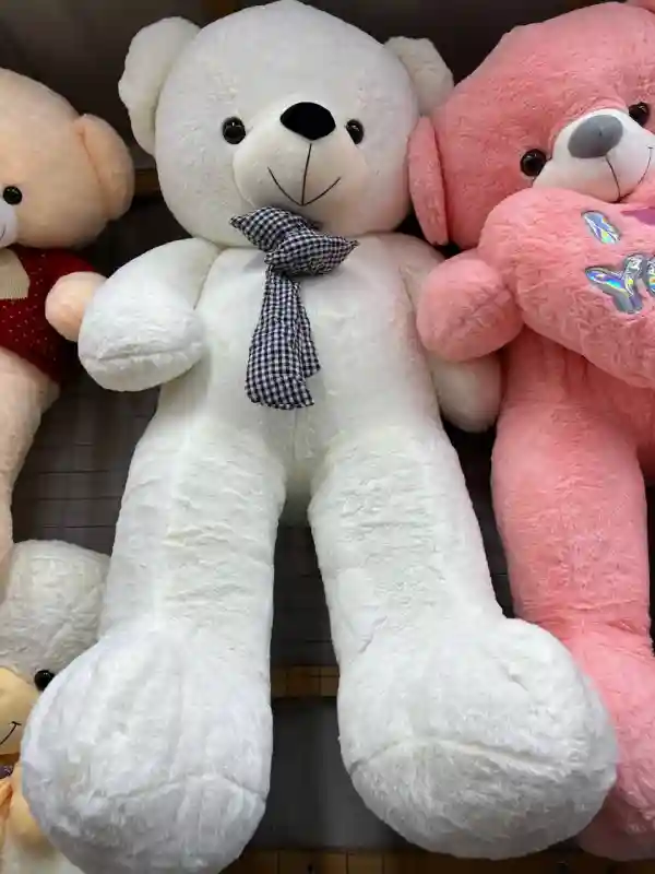 Плюшевая игрушка Мишка с клетчатым бантиком