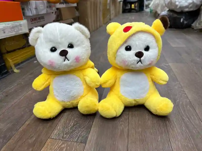 Плюшевая игрушка Мишка в капюшоне (пикачу)