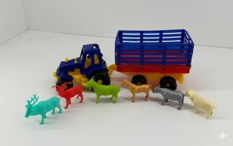 Детский игровой набор «Ферма»: трактор с прицепом и фигурки животных