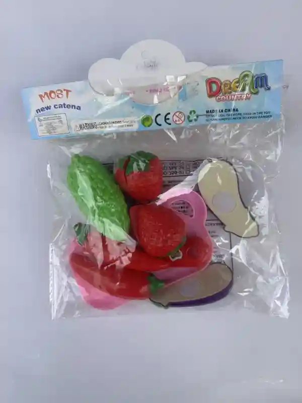 Набор игрушечных продуктов «Фрукты и овощи», на липучках