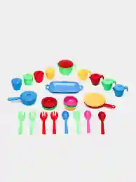 Мега-набор игрушечной посуды «Маленький шеф-повар» (в сумке)