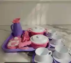 Игровой набор детской посуды «Чаепитие» на подносе