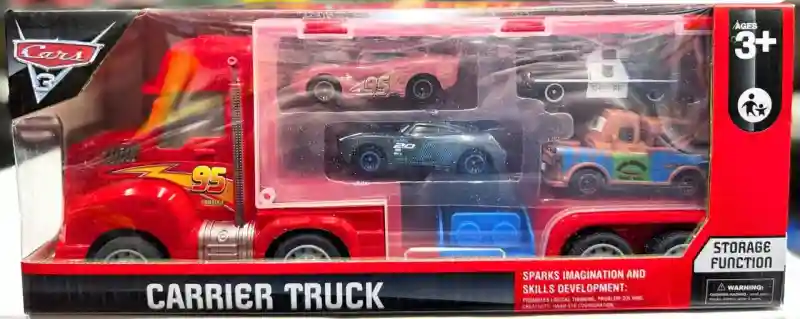 Игровой набор Трейлер-автовоз Carrier Truck с машинками (герои м/ф Тачки)