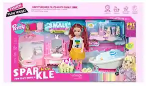 Игровой набор Sparkle Bella: Кукла с мебелью «Маленькая ванная» (7023)