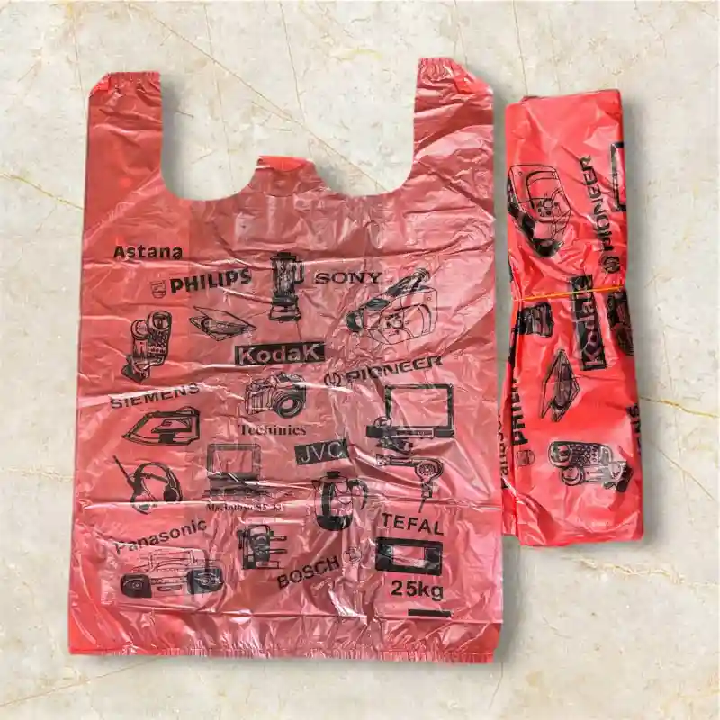 Пакет-майка «Бренды Электроники» (Красный) в пачке