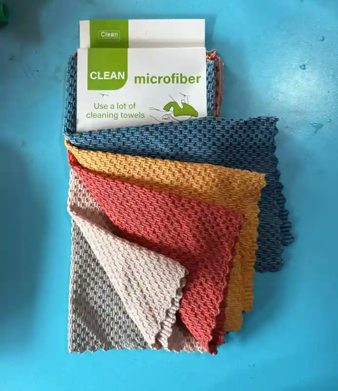 Набор салфеток из микрофибры Clean "Косичка" для уборки и кухни, 5 шт.