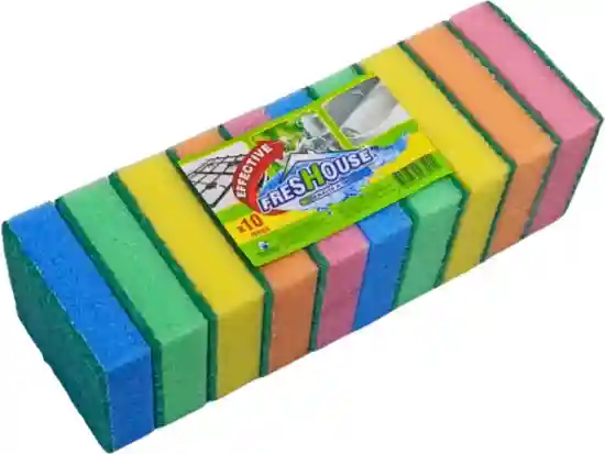 Набор кухонных губок FRESHOUSE Mega, 10 шт.