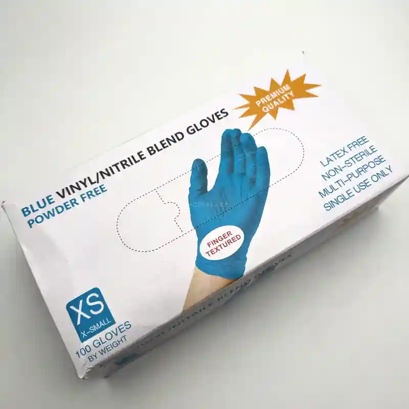 Перчатки винило-нитриловые Blue Vinyl/Nitrile Blend, 100 шт.