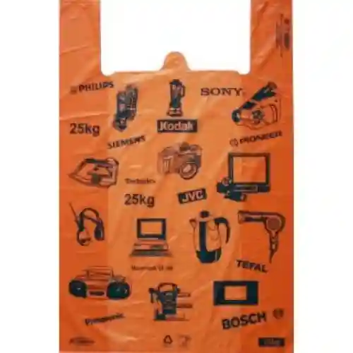 Пакет-майка повышенной прочности «Техника», до 25 кг, оранжевый