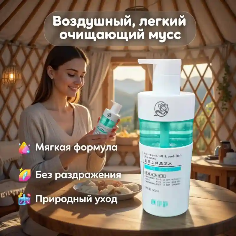 Воздушный лёгкий очищающий мусс для лица