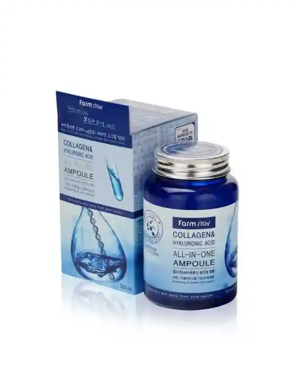 Многофункциональная ампульная сыворотка FarmStay Collagen & Hyaluronic Acid, 250