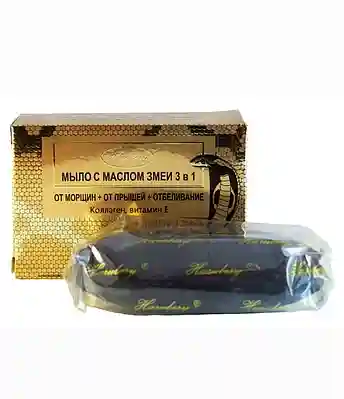 Мыло с маслом змеи Hanabery Gold 3 в 1 (Омоложение и Очищение), 135 г