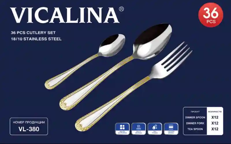 Набор столовых приборов 36 предметов Vicalina VL-380
