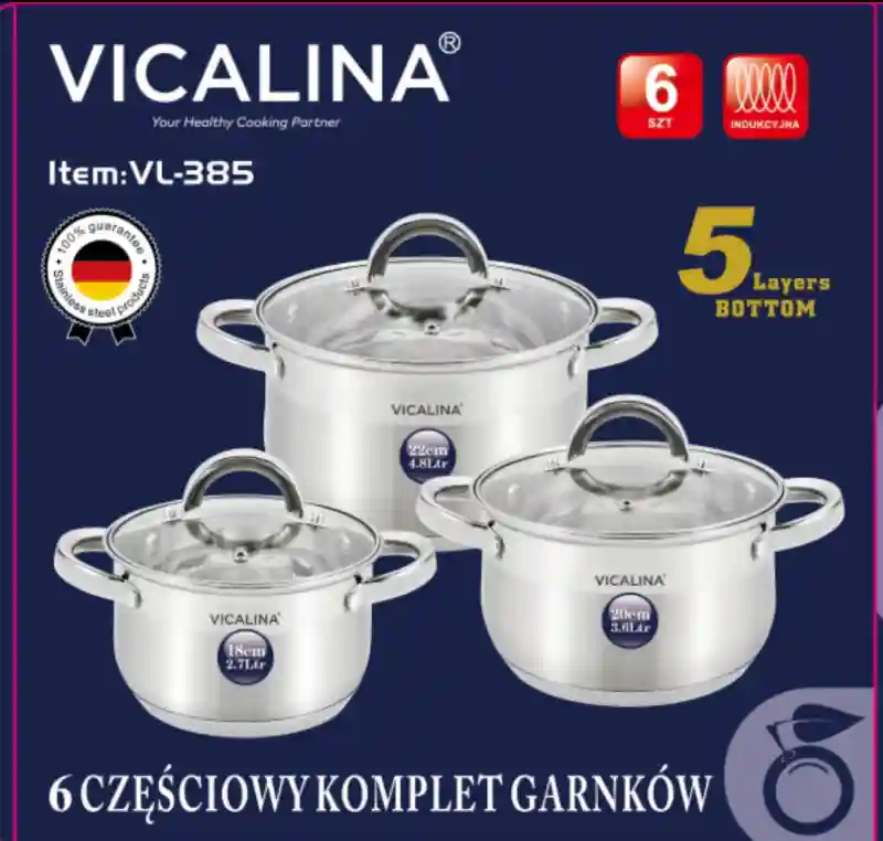 Набор кастрюль 6 предметов Vicalina VL-385