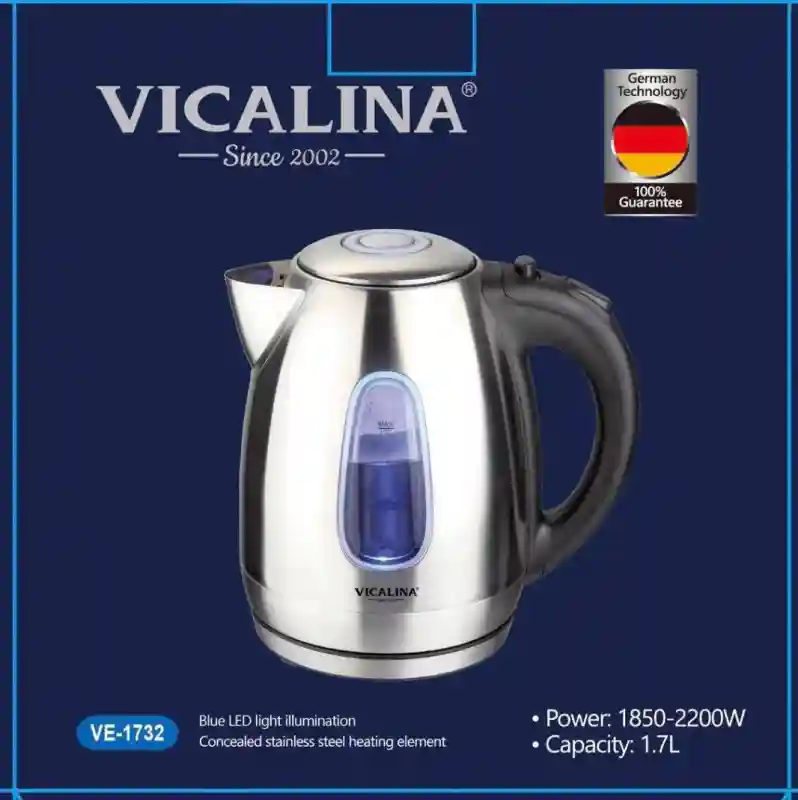 Электрочайник металлический 1,7 л Vicalina VE-1732