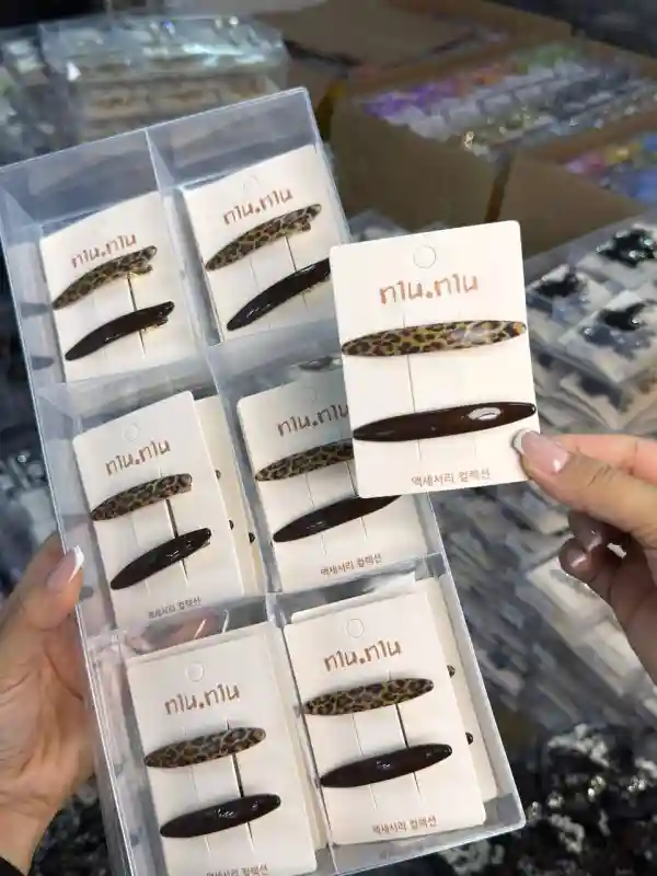 Заколки «леопард+шоколад»