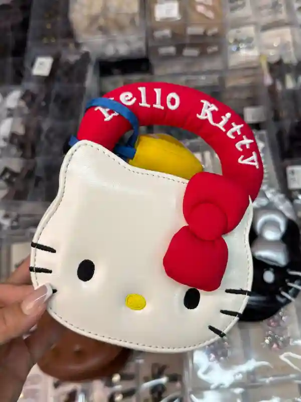 Кошелёк-мини «котик» с красным бантом