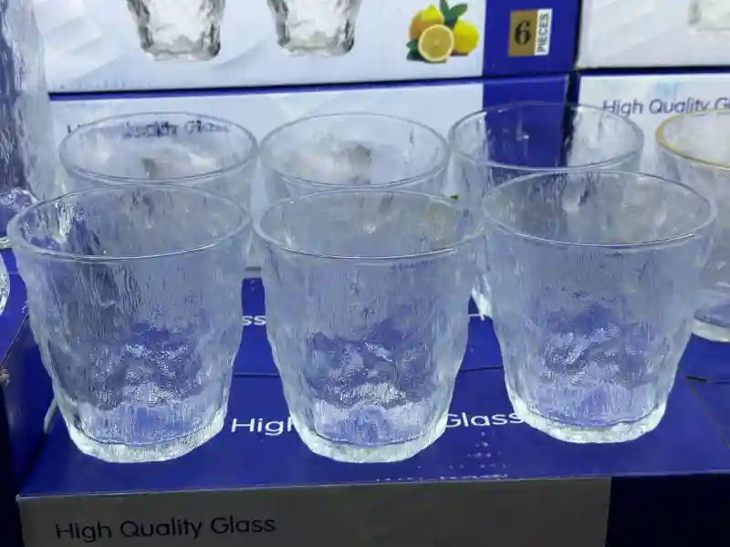 Набор стаканов High Quality Glass с золотистым ободком, 6 шт.