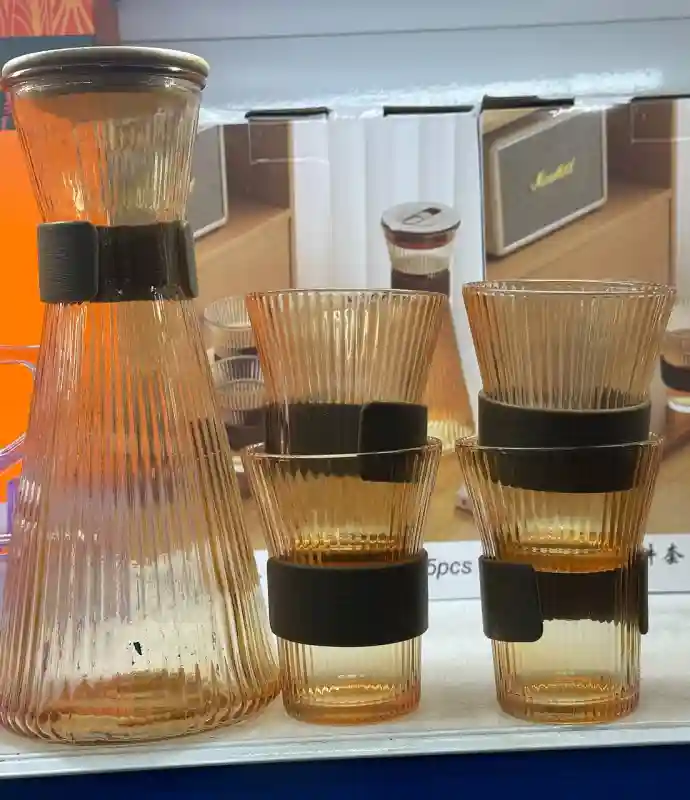 Набор бокалов-кременок для шампанского и десертов с золотистым ободком, 6 шт.