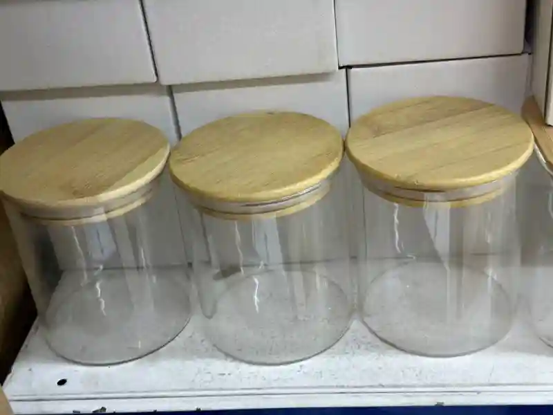 Мерный мини-кувшин из жаропрочного стекла с бамбуковой крышкой, 100 мл