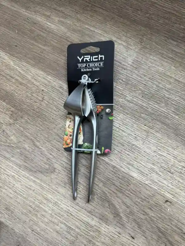 Чеснокодавилка YRICH Top Choice Kitchen Tools металлическая, серебристая