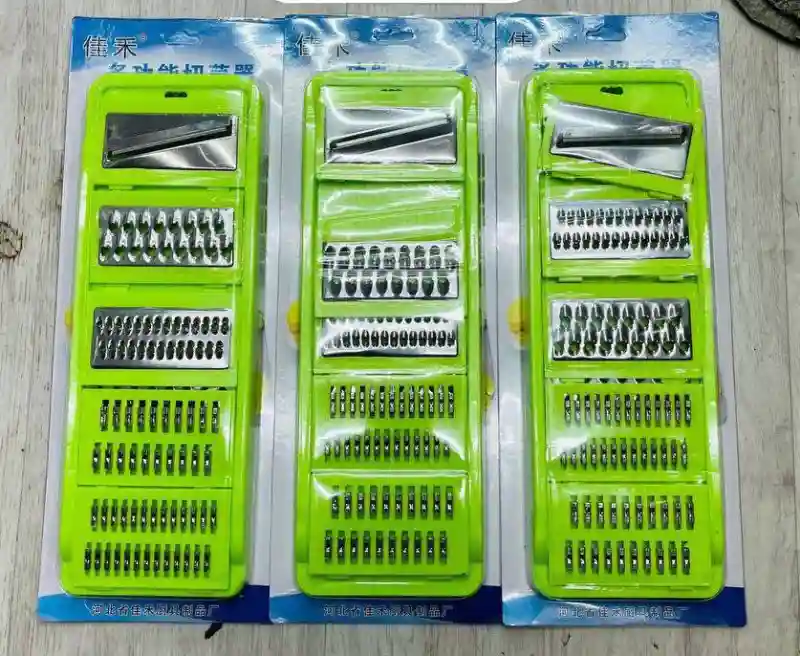 Овощерезка ручная универсальная со сменными лезвиями, 5 в 1, зеленая