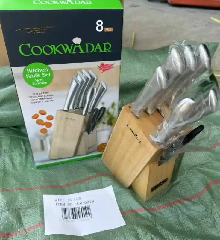 Набор кухонных ножей CookwaDar на подставке, 9 предметов