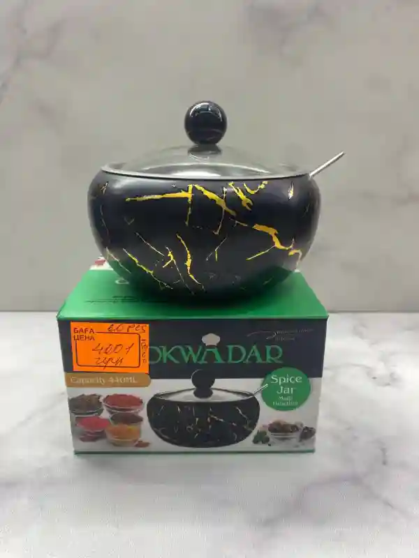 Сахарница (банка для специй) Cookware CW-4001, 440 мл, с крышкой и ложкой