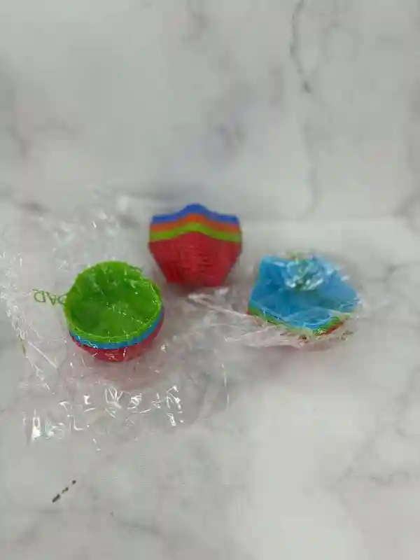 Формы для кексов силиконовые «Сердце», набор, мультиколор