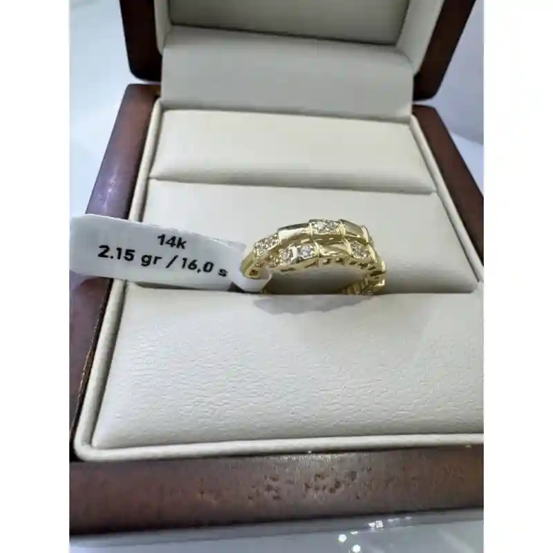 Кольцо Zara Gold 138912743 размер 16 вес 2.15 г золото, фианит