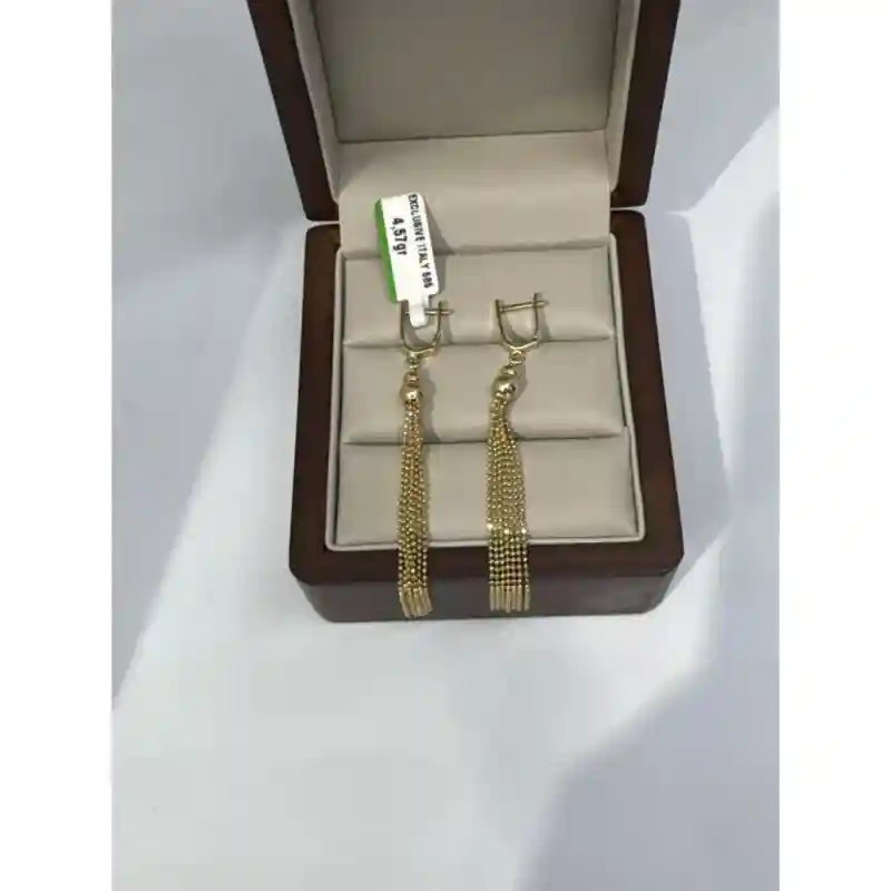 Серьги-цепочки Zara Gold DF75668 вес 4.57 г золото, без вставок