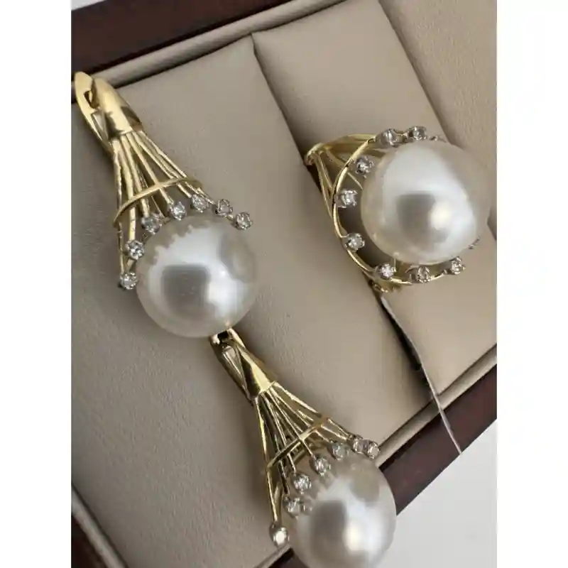 Zara Gold 608453748 вес 6.3 г золото, бриллиант, жемчуг