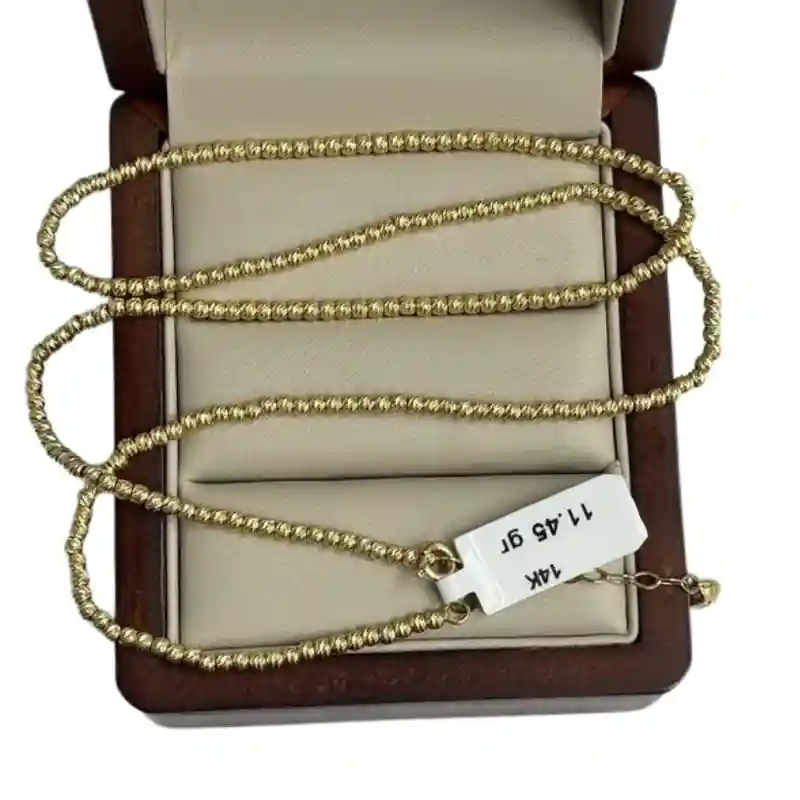 14651 Цепочка из золота 14K, шариковое плетение, 50 см, 11.45 г