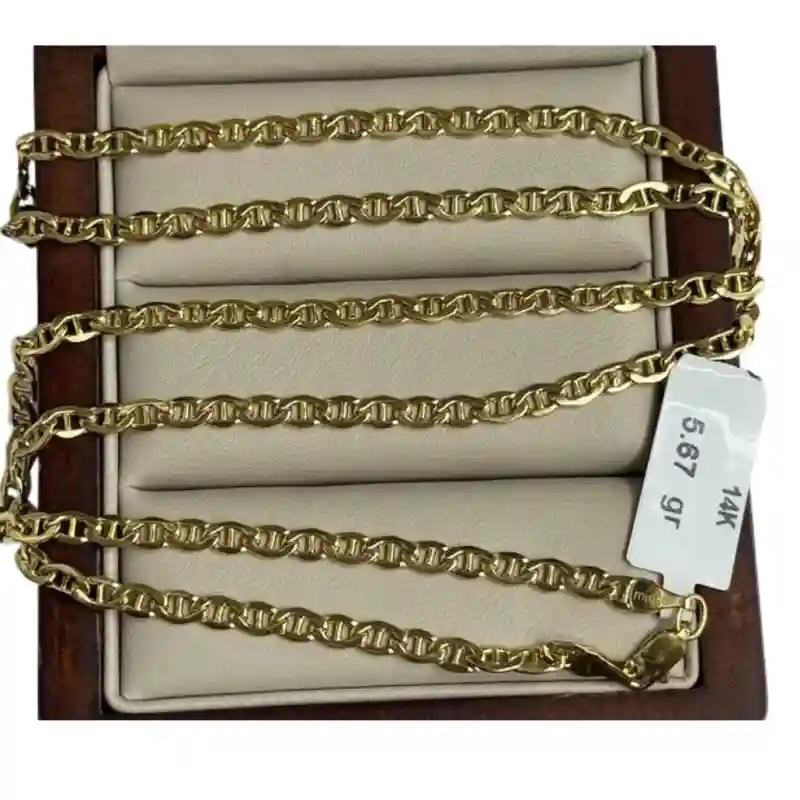 14654 Цепочка из золота 14К с плетением «Якорное» 55 см