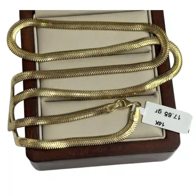 14655 Цепочка из золота 14К с плетением «Снейк» 50 см