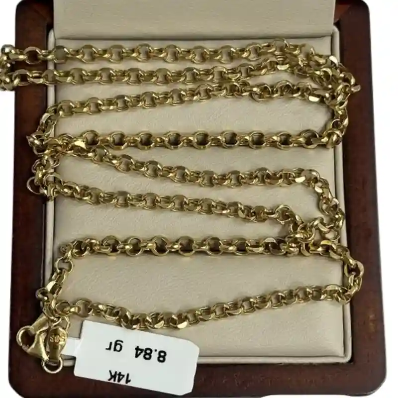 14656 Цепочка из золота 14К плетение «Ролло» 65 см