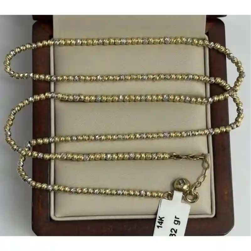 14660 Цепочка с комбинированным золотом 14К