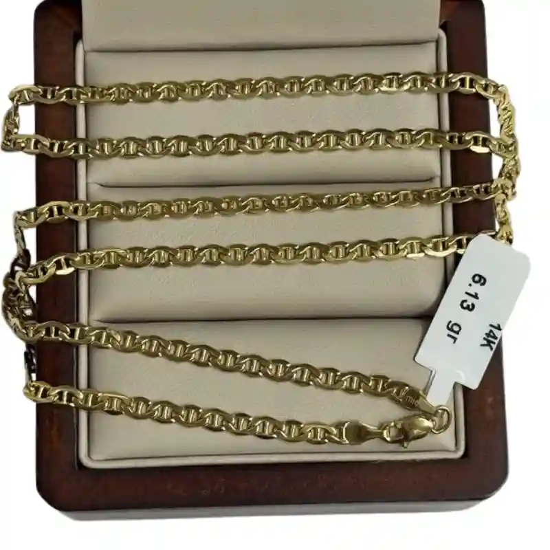 14661 Цепочка из жёлтого золота 14К, классическое плетение