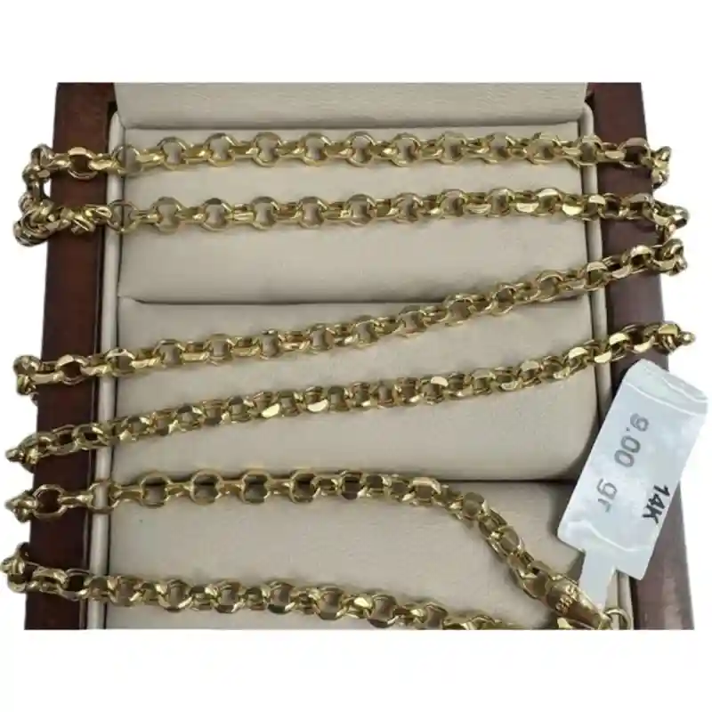 14667 Цепочка из жёлтого золота 14К, классическое плетение, 60 см