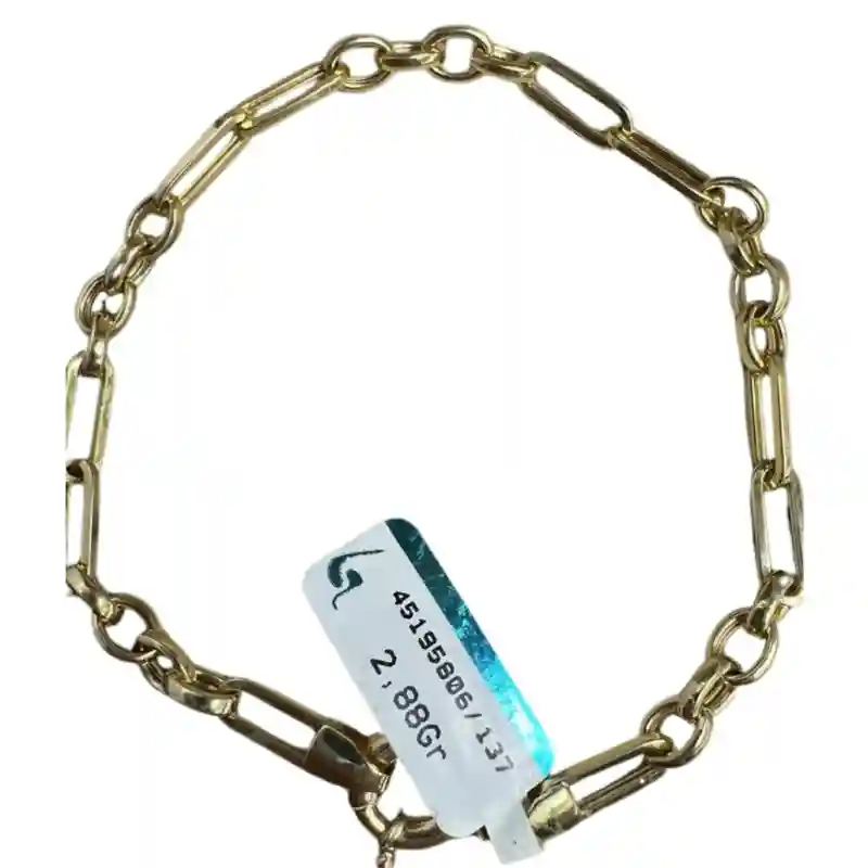 14698 Золотой браслет 14К с крупным звеном