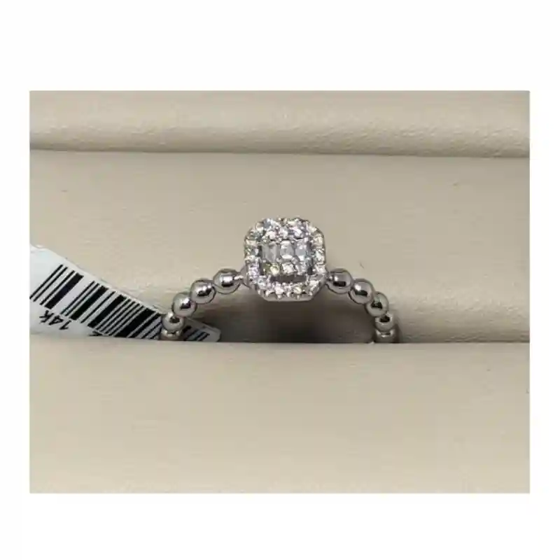 14704 Кольцо из белого золота 585 с бриллиантами