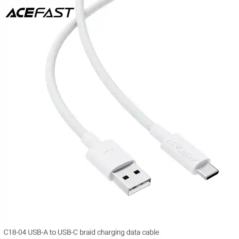 Кабель USB-A - USB-C ACEFAST C18-04 (1.2м, 3A, White)