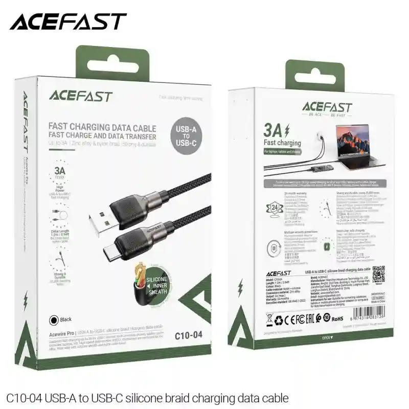 Кабель USB-A - USB-C ACEFAST C10-04 Acewire Pro