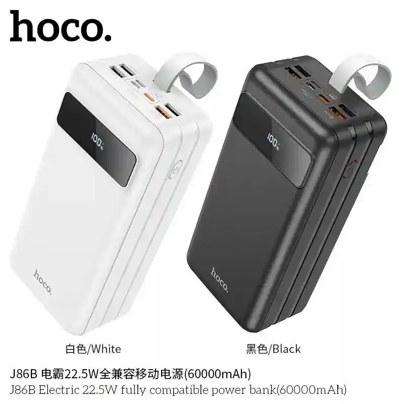 Внешний аккумулятор Hoco J86B Electric (60000mAh) с настольной лампой PD 20W / Q