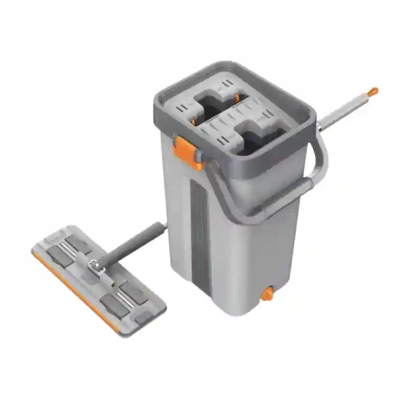 Швабра с двухкамерным ведром (Модель 109) и системой вертикального отжима