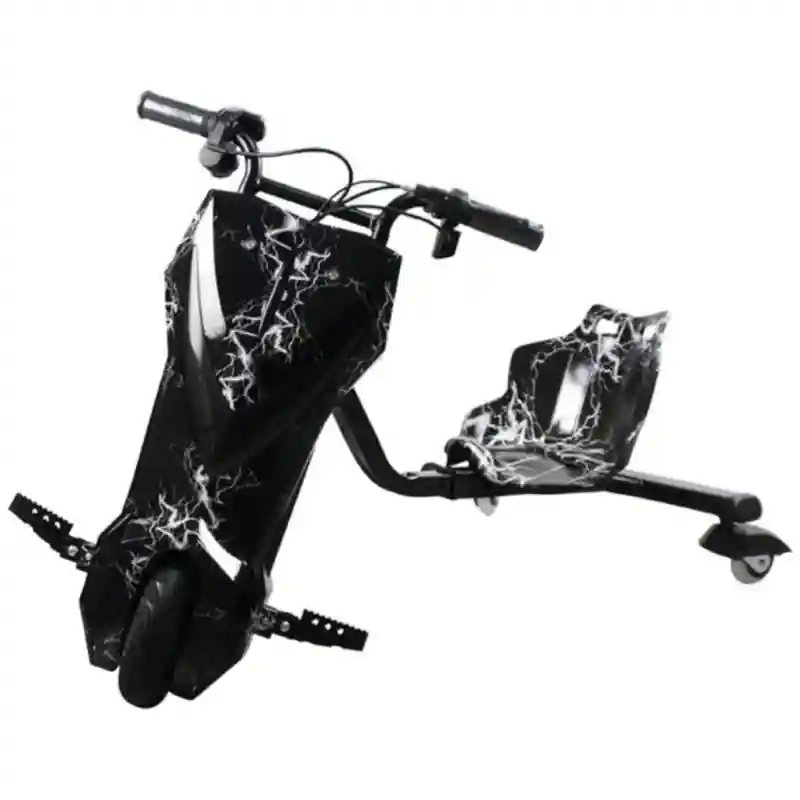 18083 Электроскутер ZL-DC601 (чёрный с молниями)