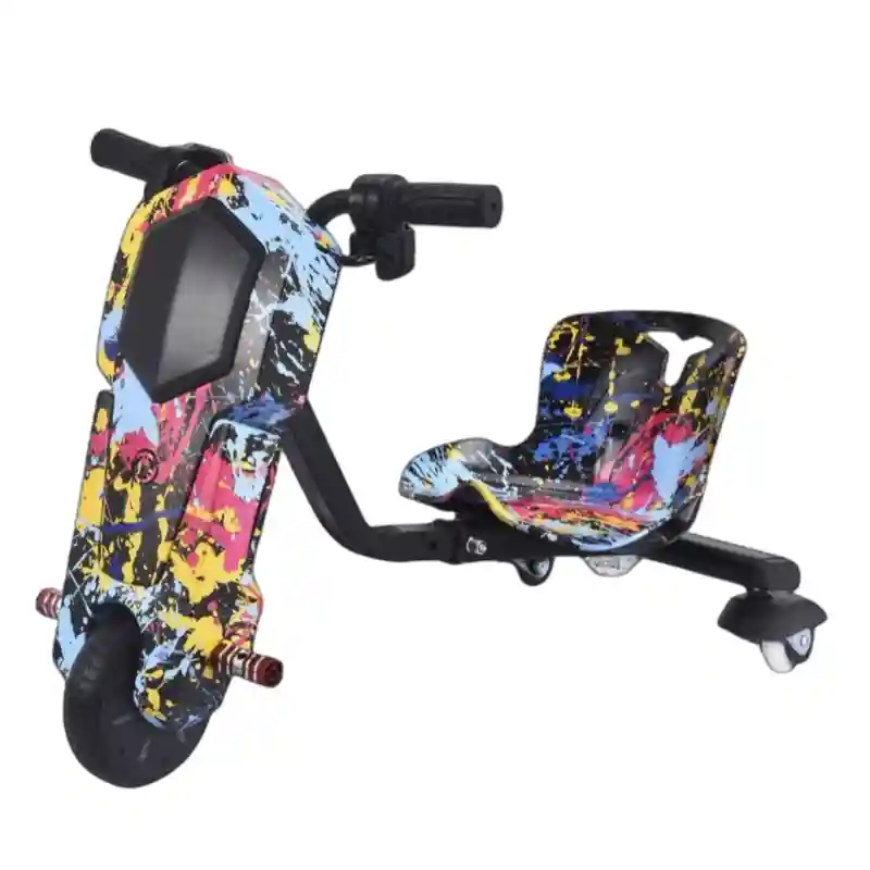 18091 Электроскутер дрифт ZL-M09 с ярким граффити-дизайном