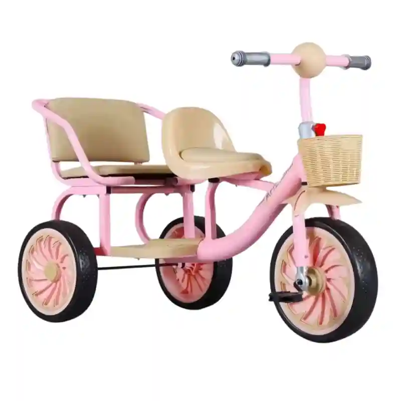 18124 Велосипед трёхколёсный RXA001 — Розовый с корзинкой